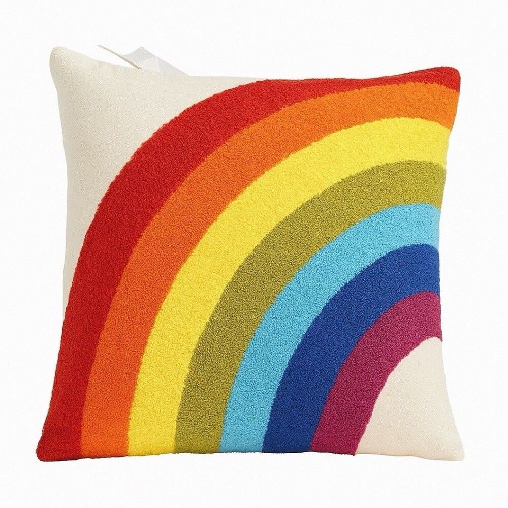 X2 NEW Target Pride Rainbow Throw Pillow 14x14 Inch Decorative Cushion NWT
